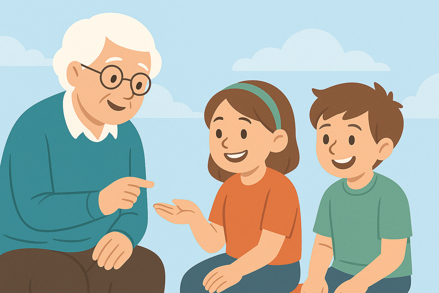 alle spaarrekeningen voor kinderen plaatje van een oma die haar kleinkinderen geld geeft.